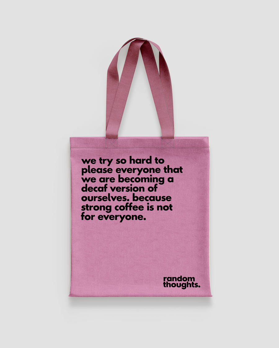 double espresso tote + random stickers sheet