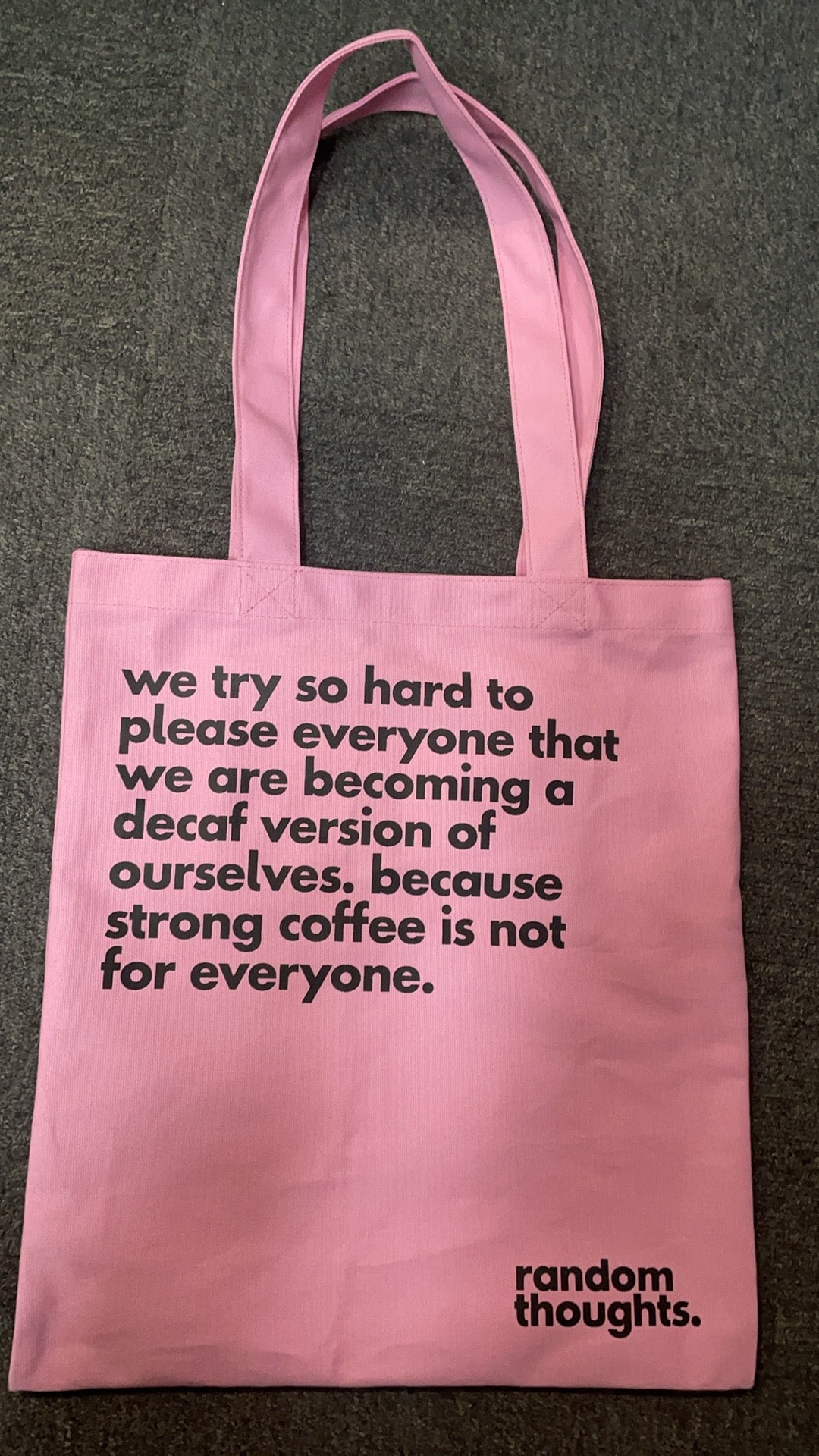 double espresso tote + random stickers sheet